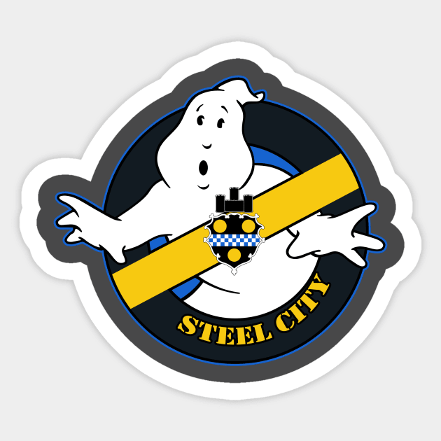 Logo Blue Outline Sticker by Steel City Ghostbusters